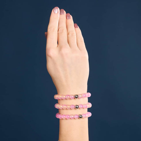 Pétillant Lavande | Bracelet en verre scintillant